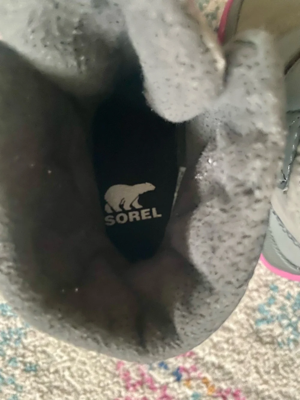 Sorel Whitney II Strap WP Snow Boots Toddler Waterproof Pink Grey Size 6 Girl